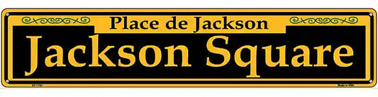 Jackson Square Yellow Novelty Metal Street Sign