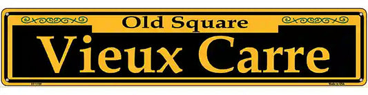 Vieux Carre Yellow Novelty Metal Street Sign