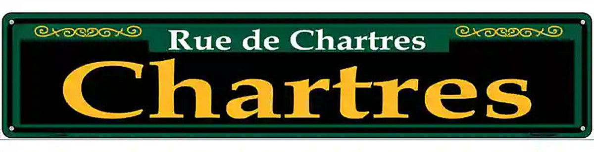 Chartres Green Novelty Metal Street Sign