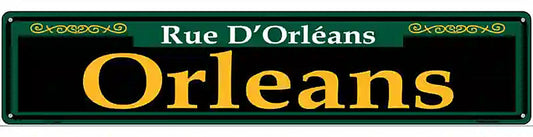 Orleans Green Novelty Metal Street Sign