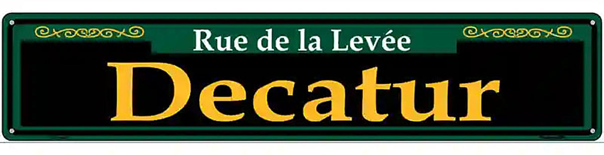 Decatur Green Novelty Metal Street Sign