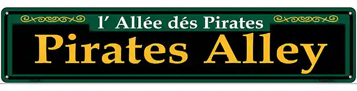 Pirates Alley Green Novelty Metal Street Sign
