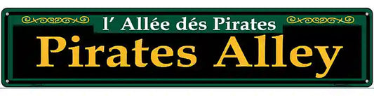 Pirates Alley Green Novelty Metal Street Sign
