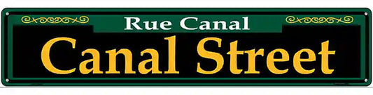 Canal Street Green Novelty Metal Street Sign