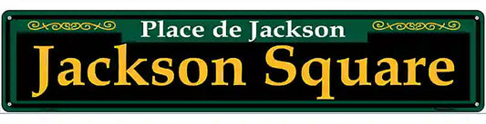 Jackson Square Green Novelty Metal Street Sign