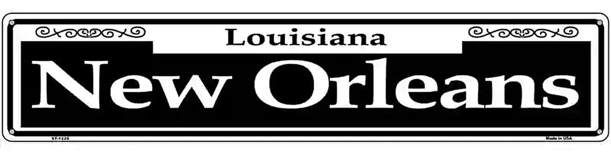 New Orleans Novelty Metal Street Sign