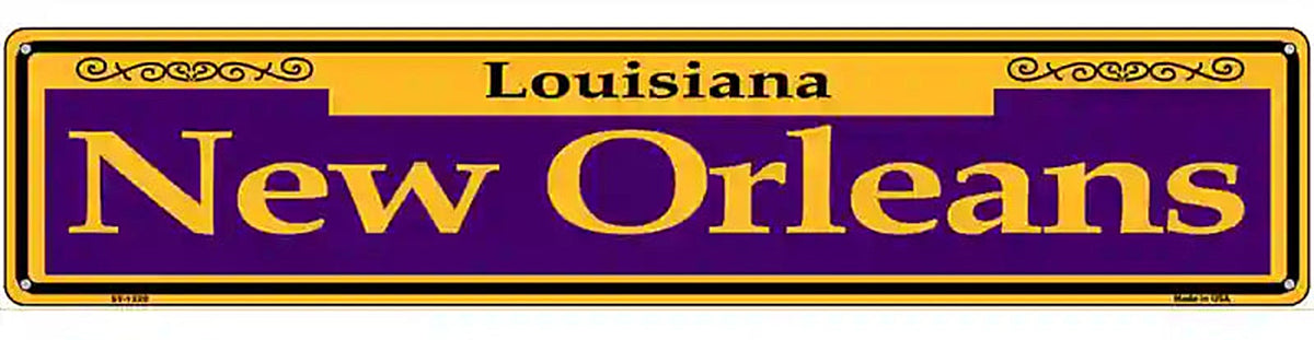 New Orleans Purple Novelty Metal Street Sign