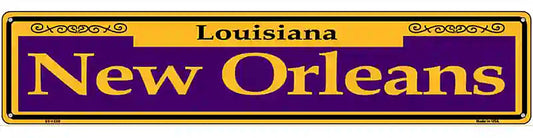 New Orleans Purple Novelty Metal Street Sign