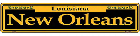 New Orleans Yellow Novelty Metal Street Sign