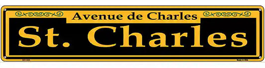St. Charles Yellow Novelty Metal Street Sign