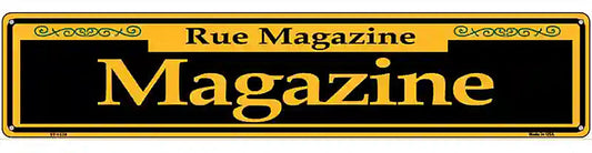 Magazine Yellow Novelty Metal Street Sign