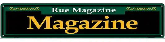 Magazine Green Novelty Metal Street Sign