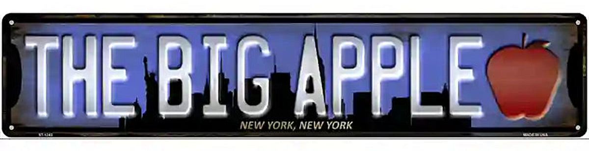New York The Big Apple Novelty Metal Street Sign