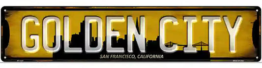 San Francisco California Golden City Novelty Metal Street Sign