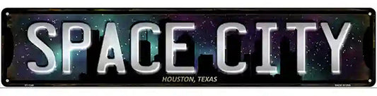 Houston Texas Space City Novelty Metal Street Sign
