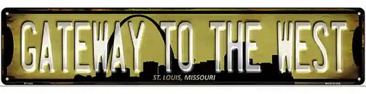 St Louis Missouri Gateway to the West Novelty Metal Street Sign