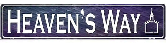 Heavens Way Novelty Metal Street Sign