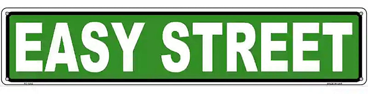 Easy Street Novelty Metal Street Sign