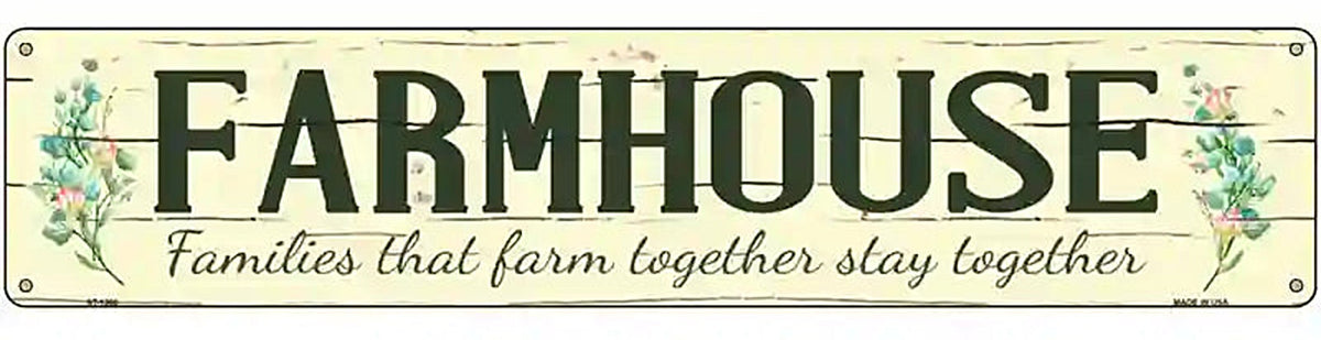 Farmhouse Novelty Metal Street Sign