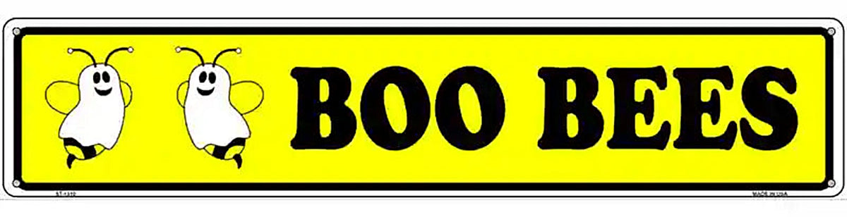 Boo Bees Novelty Metal Street Sign