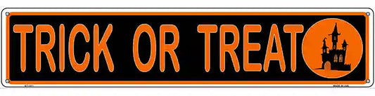 Trick Or Treat Novelty Metal Street Sign