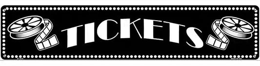 Tickets Home Theater Novelty Metal Street Sign