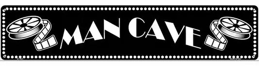 Man Cave Home Theater Novelty Metal Street Sign