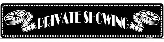 Private Showing Home Theater Novelty Metal Street Sign