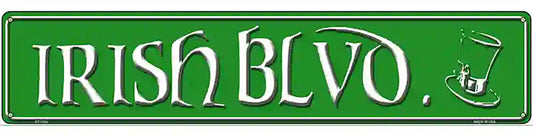 Irish Blvd Novelty Metal Street Sign