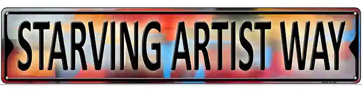 Starving Artist Way Novelty Metal Street Sign