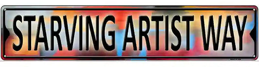 Starving Artist Way Novelty Metal Street Sign