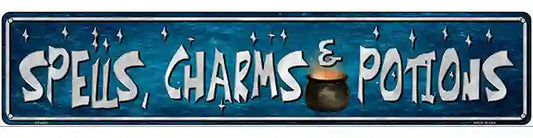 Spells Charms Potion Novelty Metal Street Sign