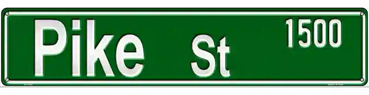 Pike Street 1500 Novelty Metal Street Sign