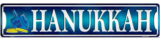 Hanukkah Blue Novelty Metal Street Sign