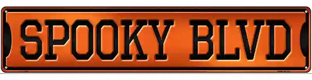 Spooky Blvd Novelty Metal Street Sign
