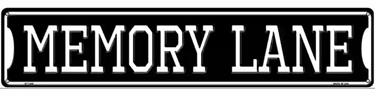 Memory Lane Novelty Metal Street Sign