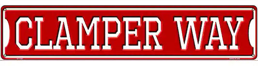 Clamper Way Novelty Metal Street Sign