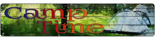 Camp Time Novelty Metal Street Sign