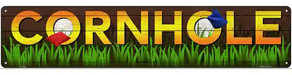 Cornhole Novelty Metal Street Sign
