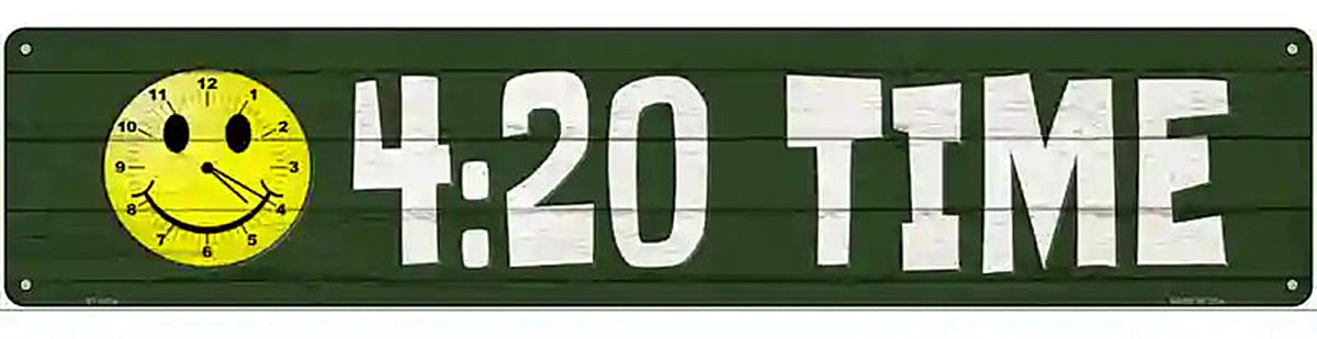 420 Time Novelty Metal Street Sign