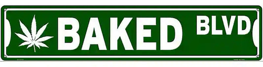 Baked Blvd Novelty Metal Street Sign