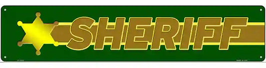 Sheriff Thin Brown Line Novelty Metal Street Sign