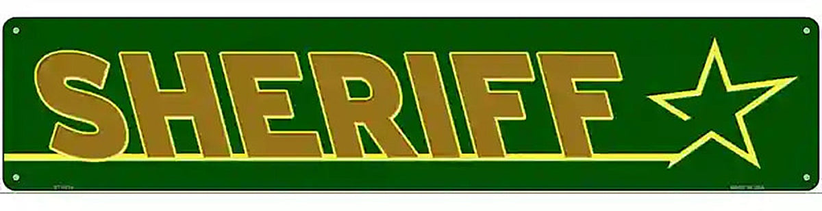 Sheriff Novelty Metal Street Sign
