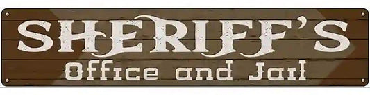 Sheriffs Office and Jail Brown Novelty Metal Street Sign