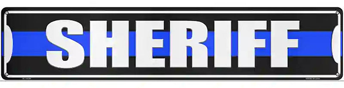 Sheriff Blue Line Novelty Metal Street Sign