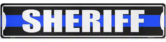 Sheriff Blue Line Novelty Metal Street Sign