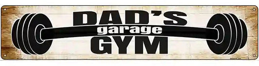 Dads Gym Novelty Metal Street Sign