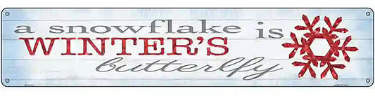 Winters Butterfly Novelty Metal Street Sign