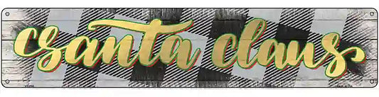 Santa Claus White Novelty Metal Street Sign