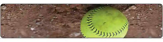 Softball on Dirt Novelty Metal Street Sign